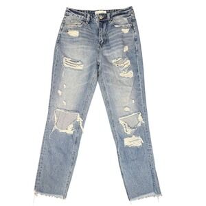 Vervet‎ Los Angeles Women's Distressed Cropped Jeans Size 26 Blue Denim